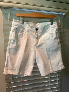 Christopher & Banks White Denim Bermuda Shorts